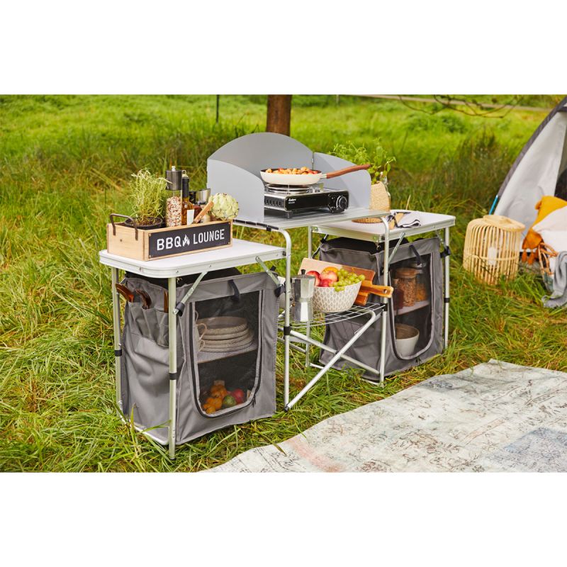 Haveson Camping-Multifunktionstisch Aluminium klappbar