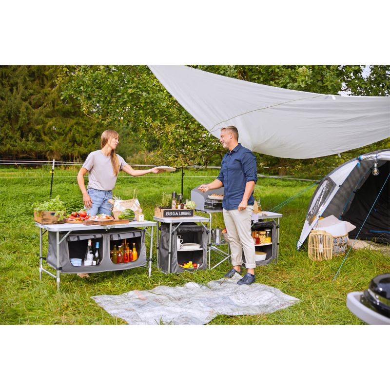 Haveson Camping-Multifunktionstisch Aluminium klappbar