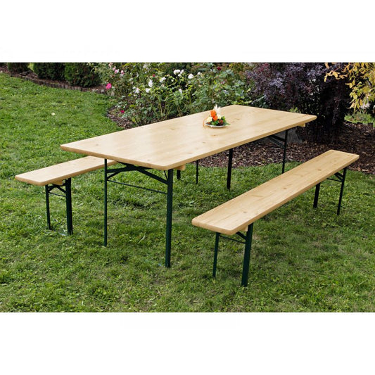 Festzeltgarnitur Standard mit Tisch 220 x 70 cm