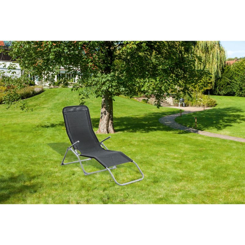 Haveson Freizeitliege 140 x 60 x 95 cm Anthrazit