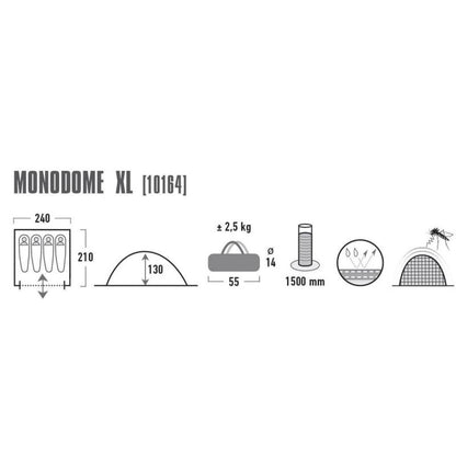 High Peak Zelt Monodome XL blau/grau