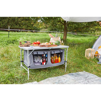 Haveson Camping-Tisch mit Ablagefächern