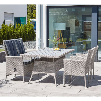 Haveson Gartentisch Milano grau-meliert 150 x 75 x 90 cm
