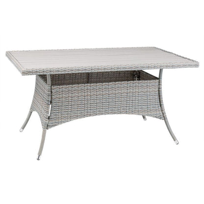 Haveson Gartentisch Milano grau-meliert 150 x 75 x 90 cm